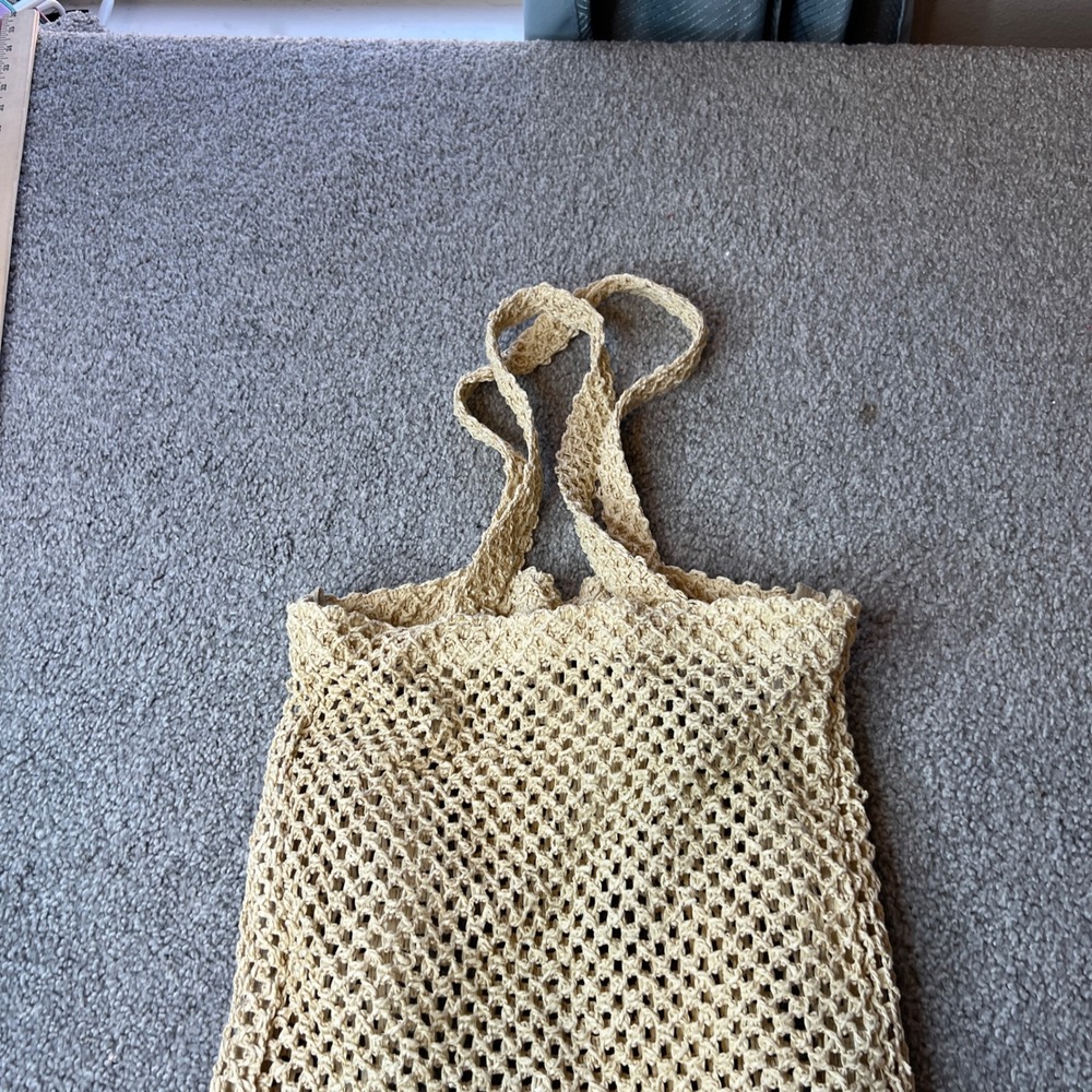 Kylie Cosmetics crochet Tote Bag Beige Beach Shopping‎ boho beach casual y2k - Picture 5 of 14